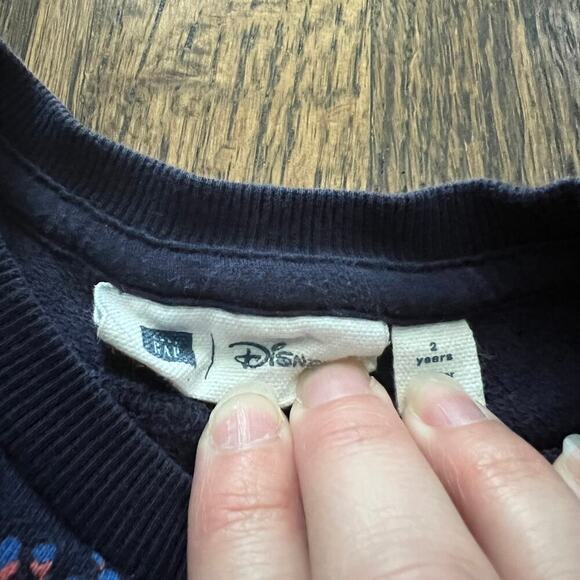 Disney x Gap Minnie Mouse Floral Long Sleeve Sweatshirt Dress - 2 Toddler - Picture 4 of 4